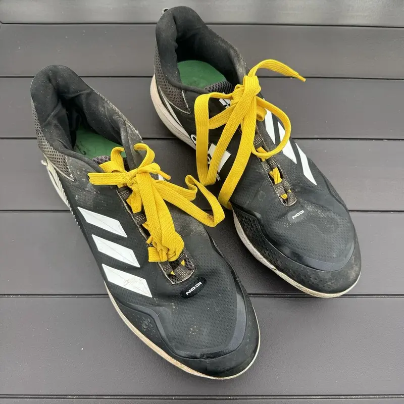 Adidas Icon  7 Baseball Softball Metal Cleats Black FZ1558 Sz 15