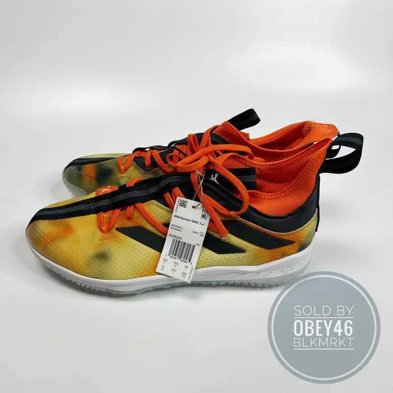 Men Adidas Afterburner Baseball Turf Shoes   13