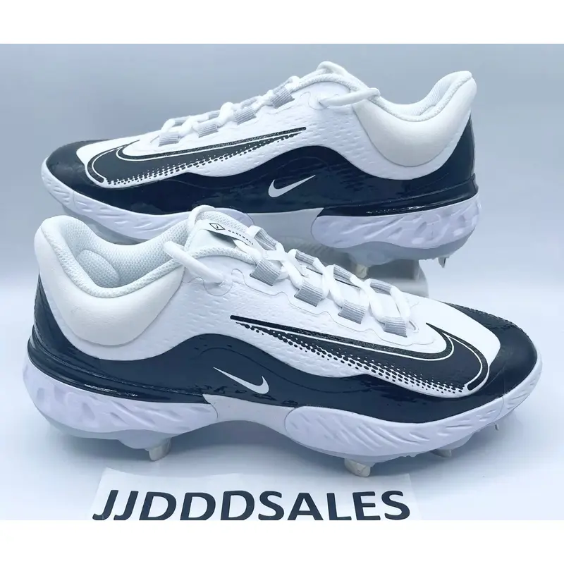 Nike Alpha Huarache Elite 4 Low Metal Baseball White Black FD2745-101 Mens 11.5  New