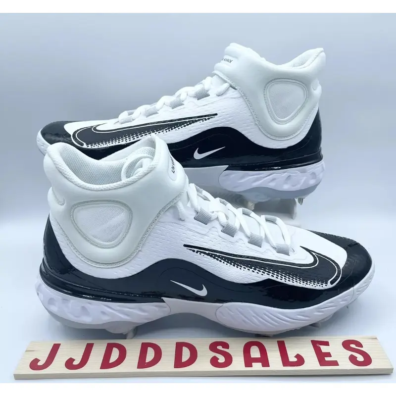 Nike Alpha Huarache Elite 4 Mid Baseball Cleats White Tint FD2744-101 Mens Size 8