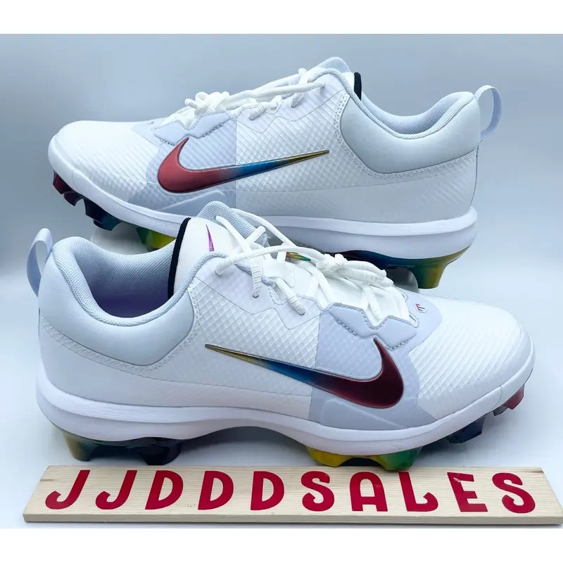 Nike Force Zoom Trout 9 Pro MCS Rainbow Baseball Cleats FB2908-106 Mens Sz 12  New
