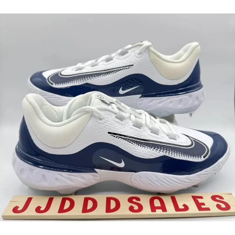 Nike Alpha Huarache Elite 4 Low White Midnight Navy FD2745-103 Baseball Sz 11.5  New