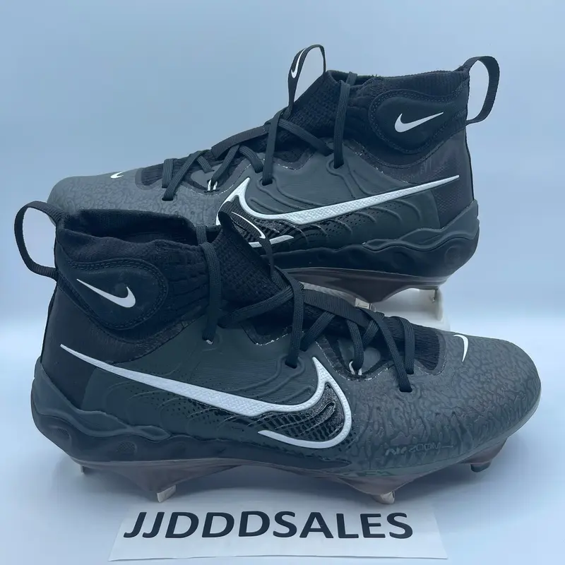 Nike Alpha Huarache NXT Black Metal Baseball Cleats DJ6517-010 Mens Size 7 NEW