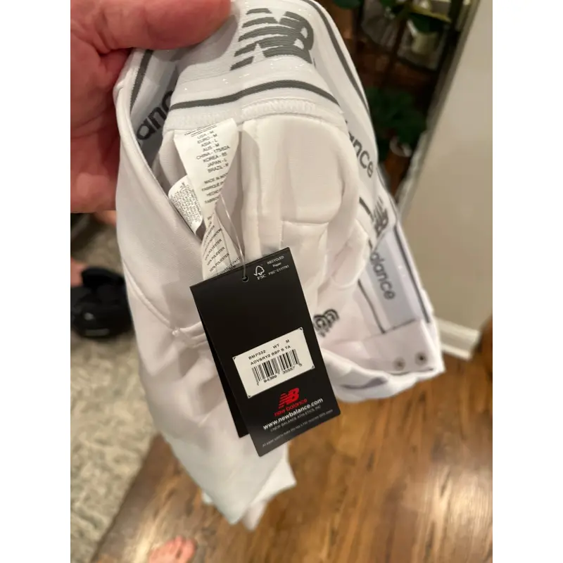 White Men's Medium Adult New Balance Game Pants (New)
