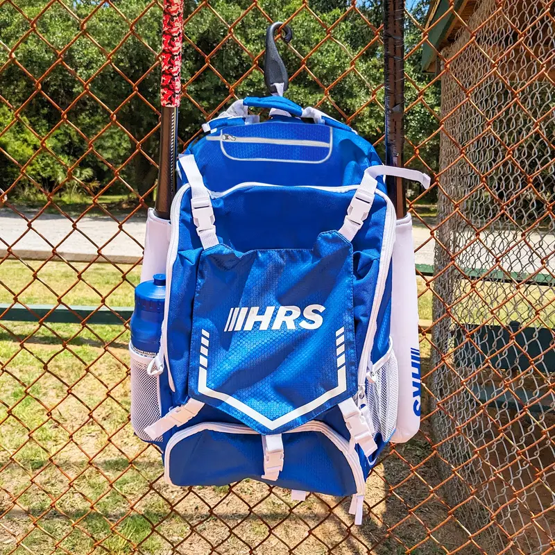 Baseball or Softball Royal Blue Bat Bag Backpack - holds up to 4 bats