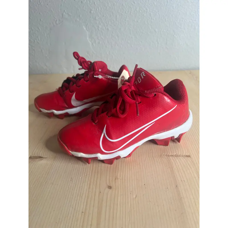Red Used 12C Youth Kid's Nike vapor Low Top Footwear Molded Cleats