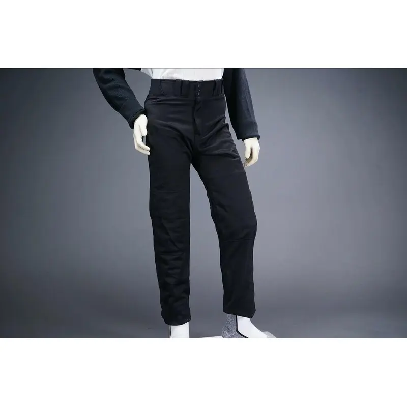 COMBAT PIPED STOCK OPEN BOTTOM BASEBALL/SOFTBALL PANTS, BLACK ~ YOUTH LARGE