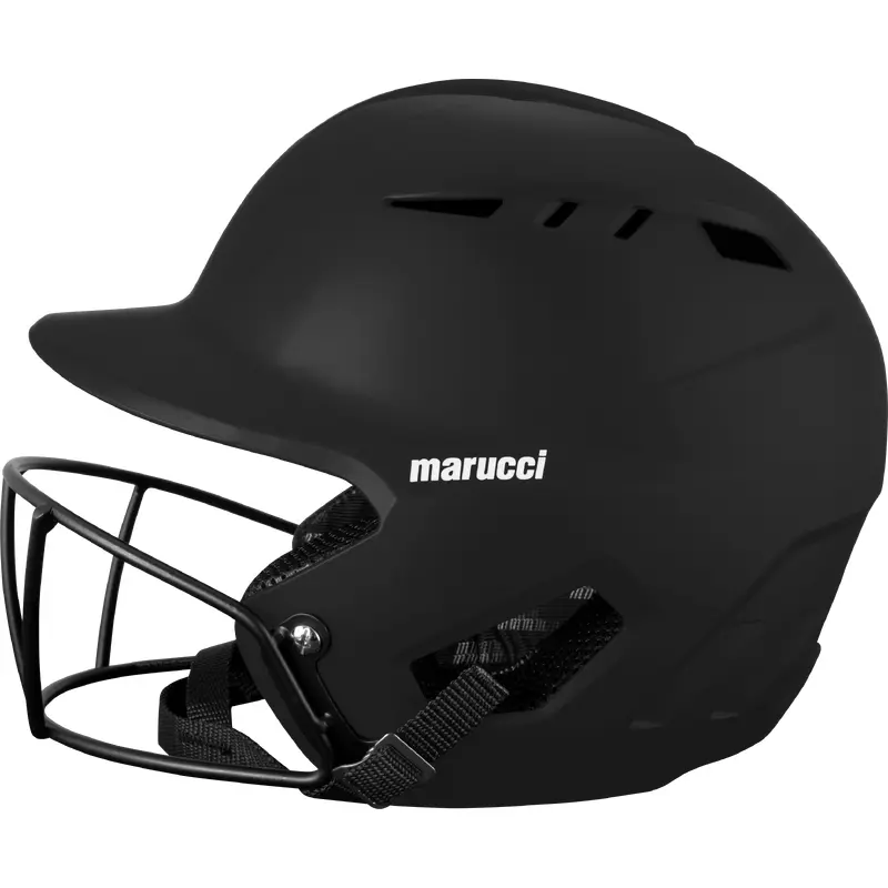 MARUCCI DURAVENT Fastpitch Batting Helmer Black Adult Large (6  - 7) MBHDVS-BK-AL