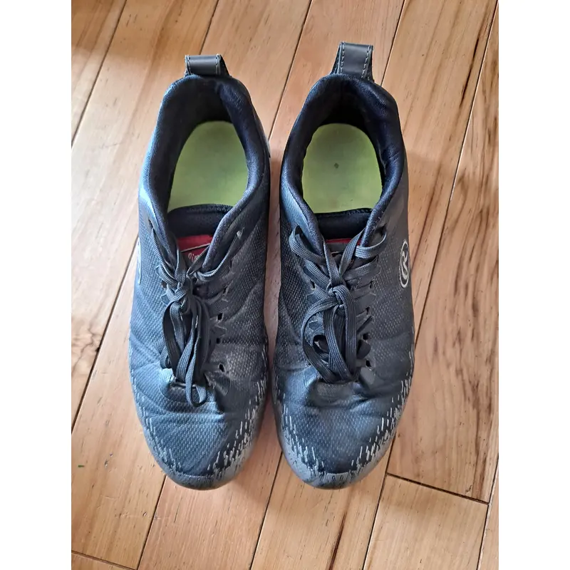 Black Used Adult Men's Size 6.0 (Women's 7.0) Molded Cleats Rawlings Low Top