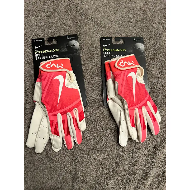 NWT- lot of 2 pairs Nike pink softball gloves NEW