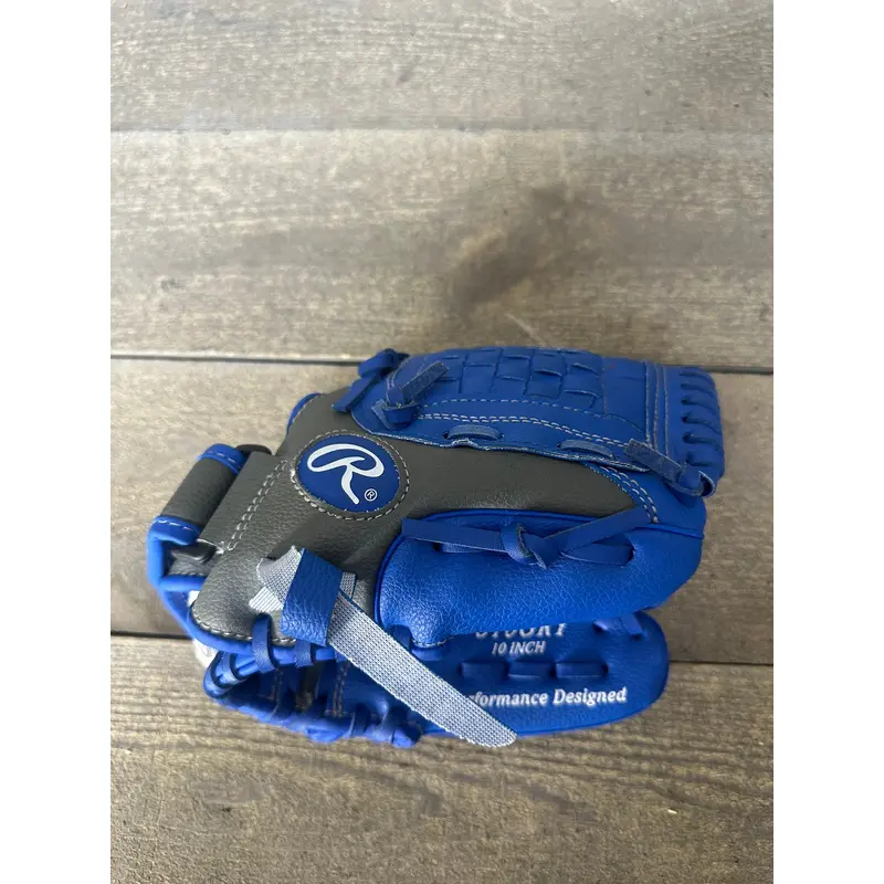 Rawlings 10" RHT Youth Baseball T-ball Savage Glove Mitt Blue/Gray S10GRY