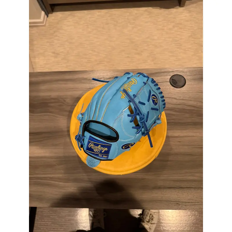 Custom Rawlings TT2 Columbia Blue 11.5 1-Piece Web                                Trade Only