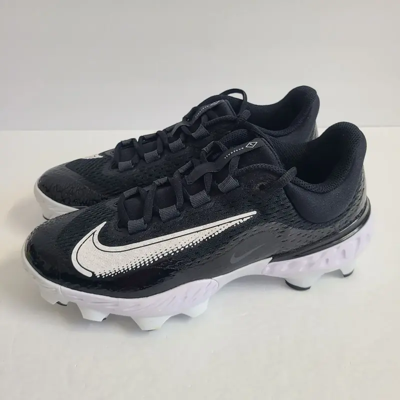 Nike Alpha Huarache Elite 4 Low Baseball Cleats FD6221-001 Size 8 Black
