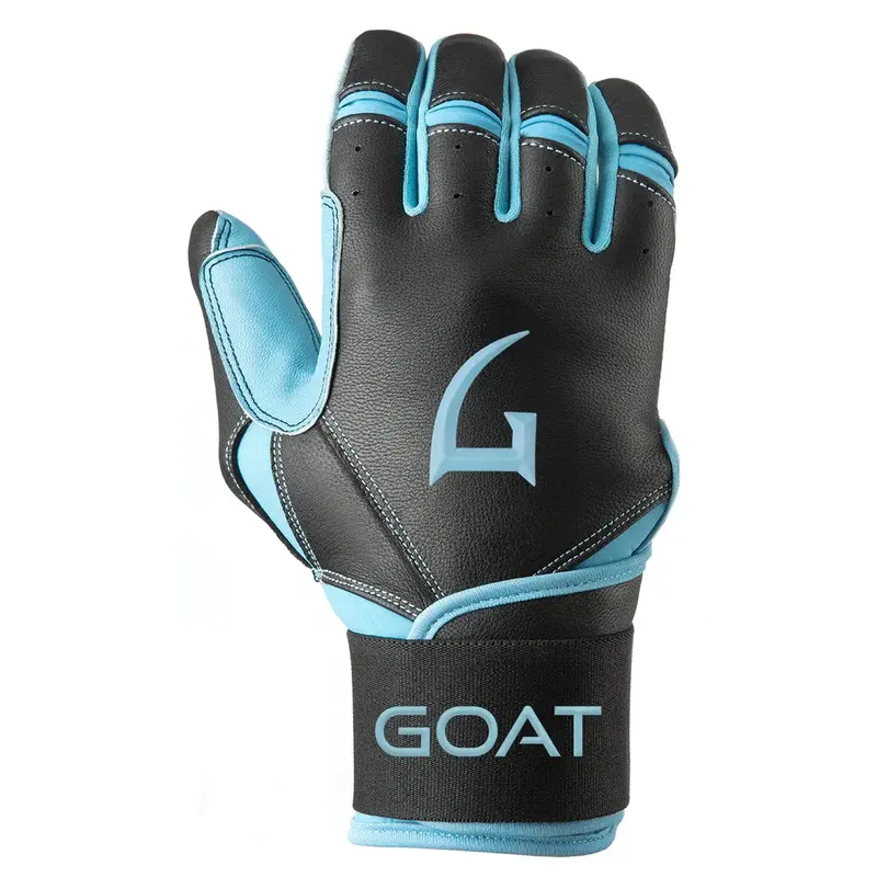 GOAThletic Batting Gloves - Black & Electric Blue - (NEW) - YOUTH MEDIUM