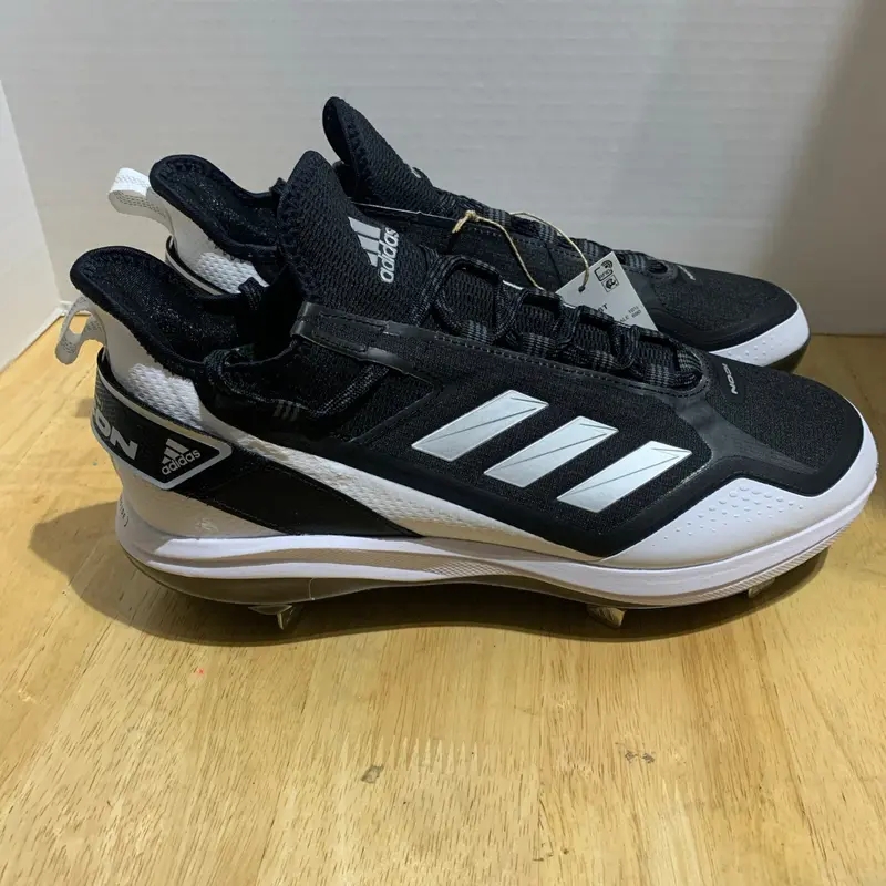 Mens Adidas Icon 7 Boost Baseball Metal Cleats Black Silver FY4178 size 11