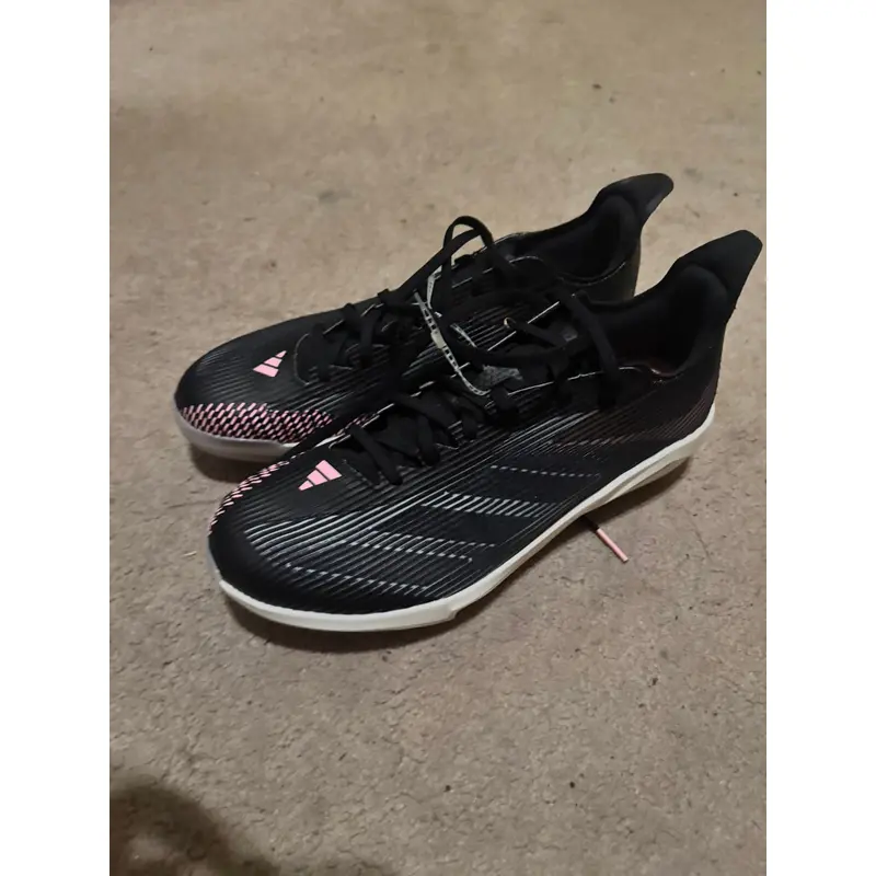 Black Men's Size M 12.0 (W 13.0) Adult Adidas Low Top Adizero Metal (New)