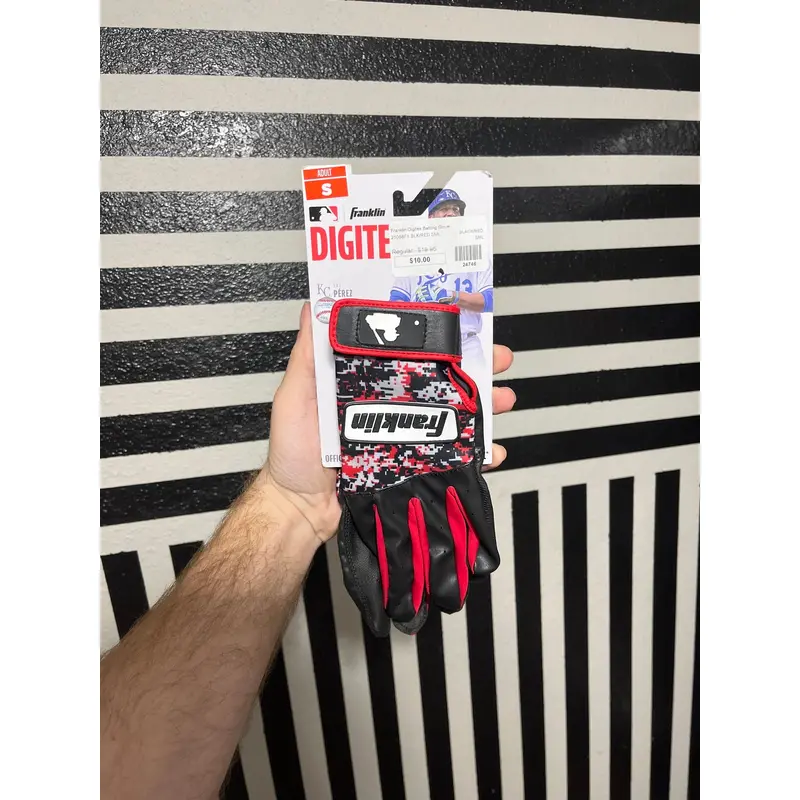 Adult Franklin Digitek batting gloves brand new red black
