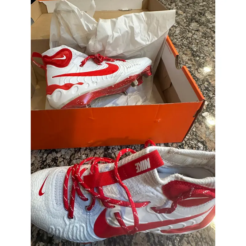 Red Men's Size M 7.0 (W 8) Nike High Top Alpha Huarache NXT Metal (New)
