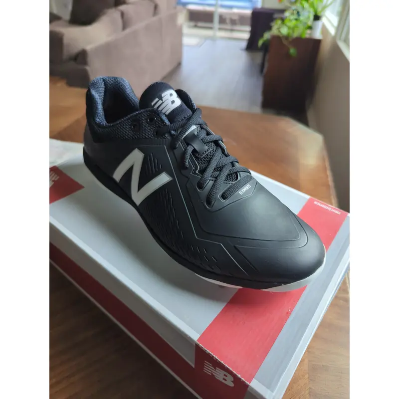 Black Men's Size M 10.0 (W 11.0) Adult New Balance Low Top Metal (New)