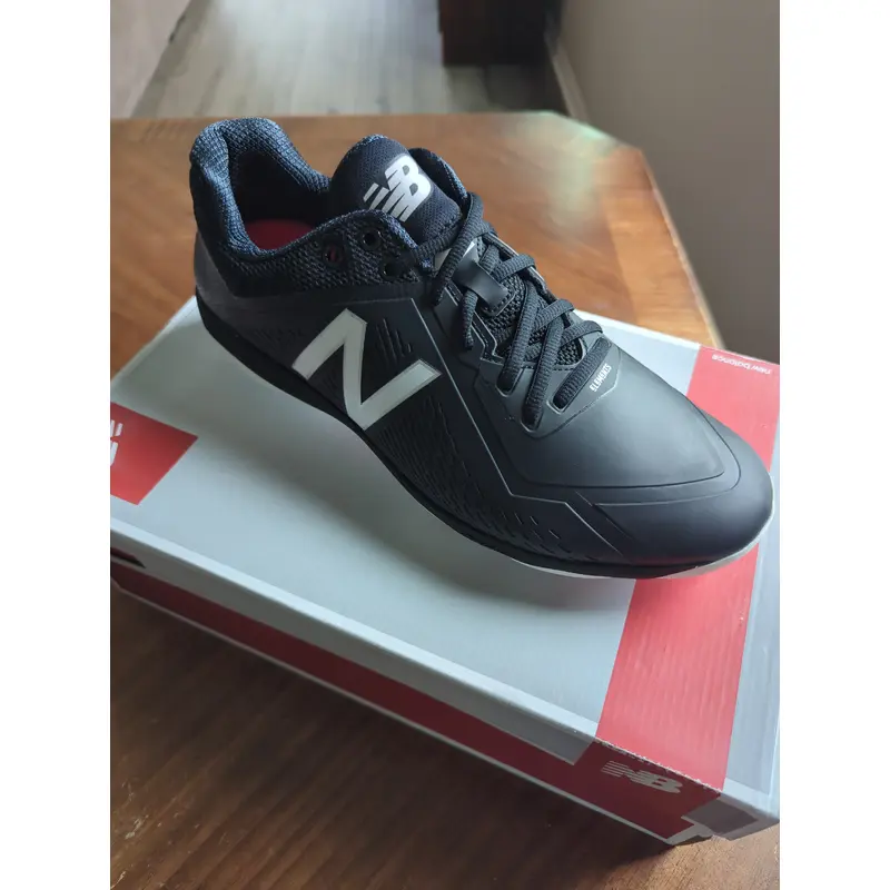 Black Men's Size M 12.5 (W 13.5) Adult New Balance Low Top Metal (New)