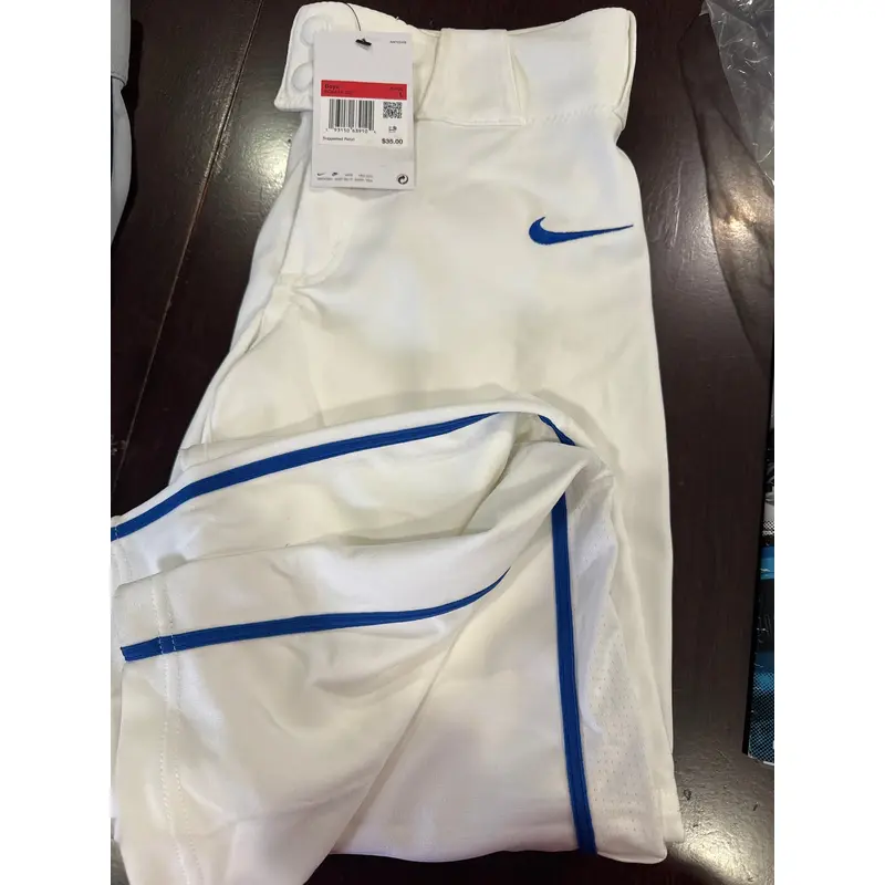 White New Large Nike Game Pants