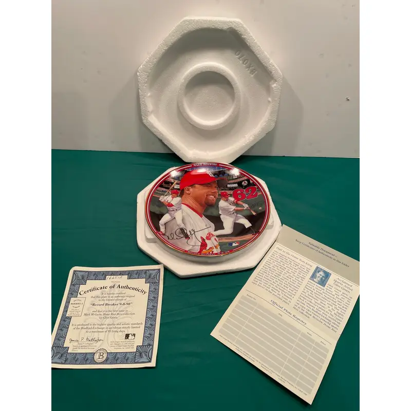 Mark McWire plate- Home Run Hero 1998