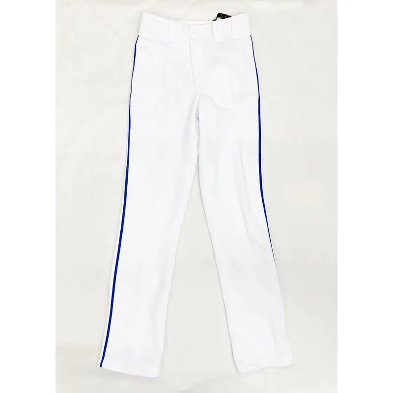 Easton Mako 2 Adjustable Length Baseball Pant Boys' M L XL White Royal Piping
