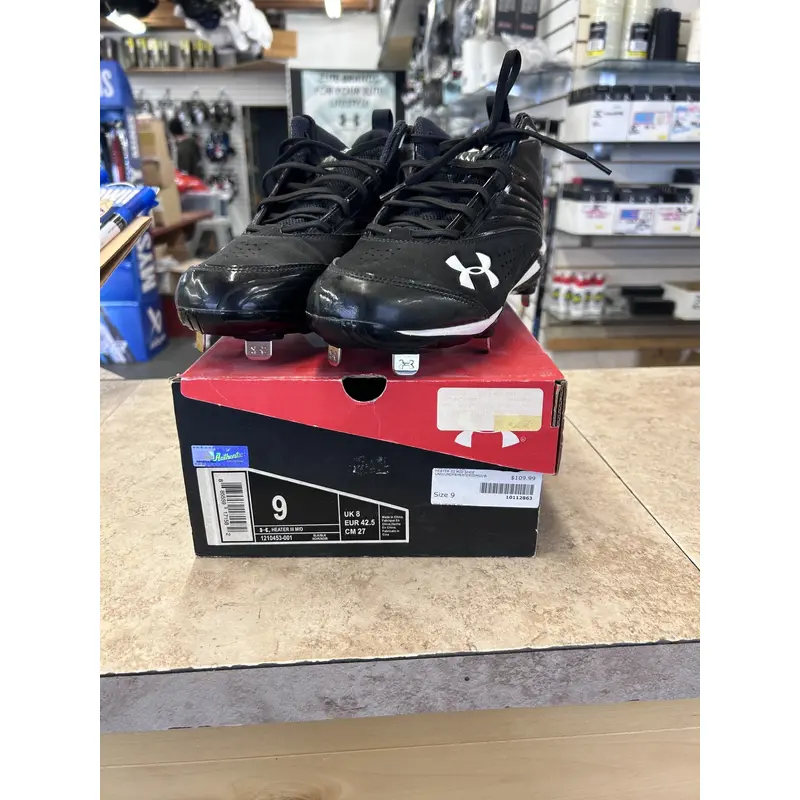 Black New Size 9.5 (Women's 10.5) Under Armour Metal