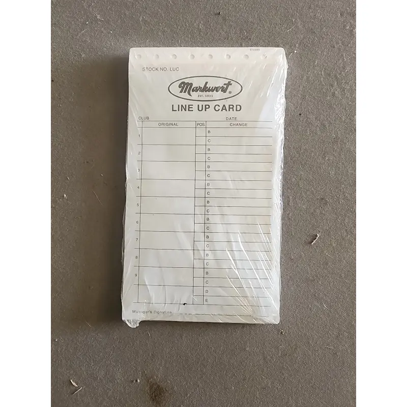 Lineup cards