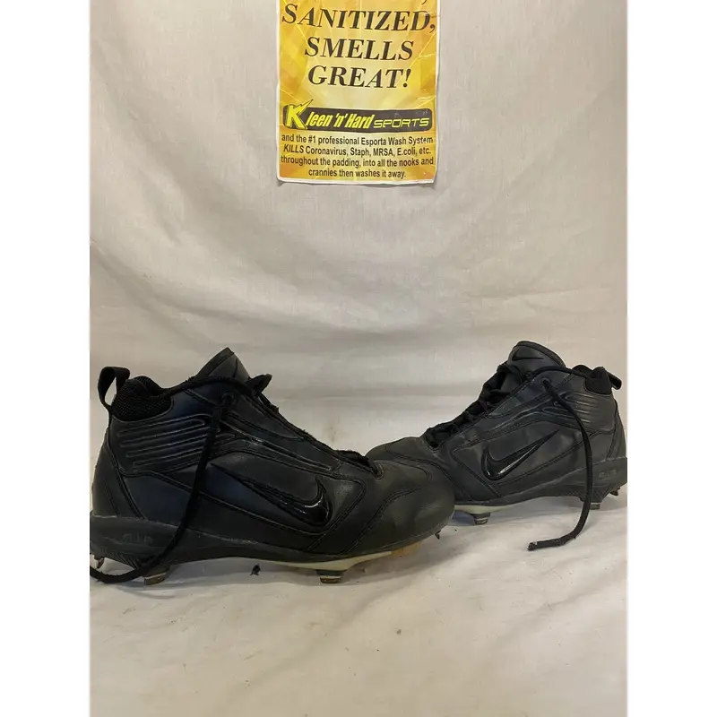 Used Nike Size 6.5 Air Black Metal Baseball Cleats Flame Bottoms