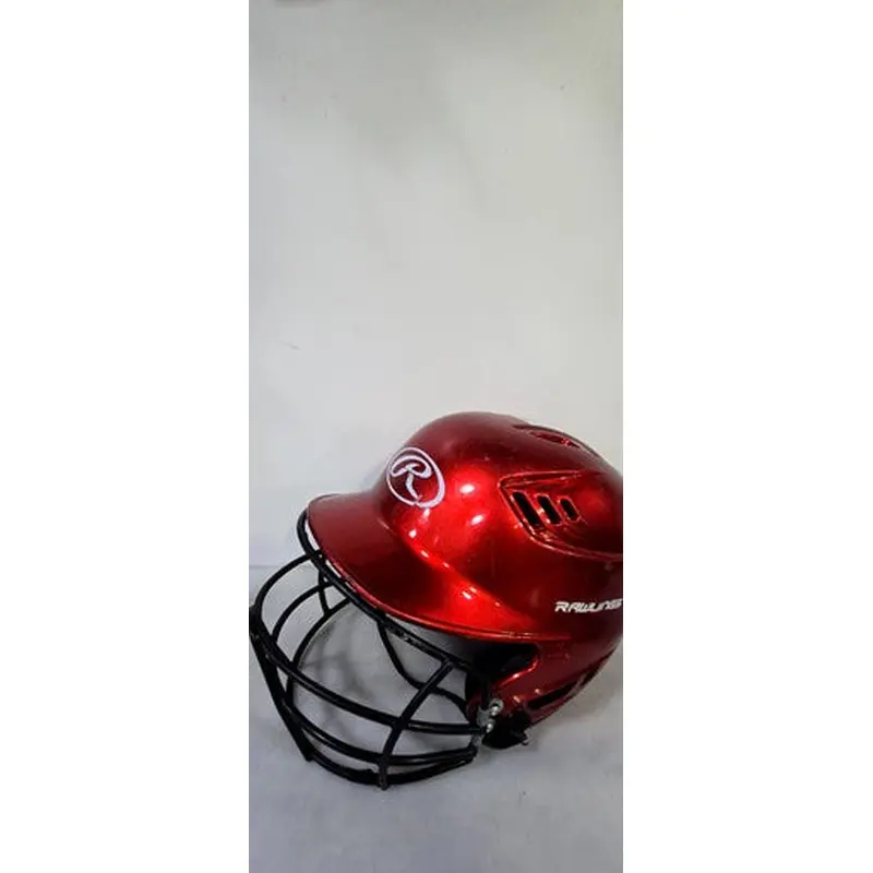 Used Rawlings R16 Batting Helmet w/Mask Red One Size 11727-S000181715