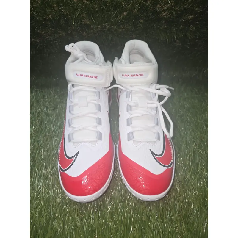 Nike Alpha Huarache Elite 4 White University Red Size 7.5