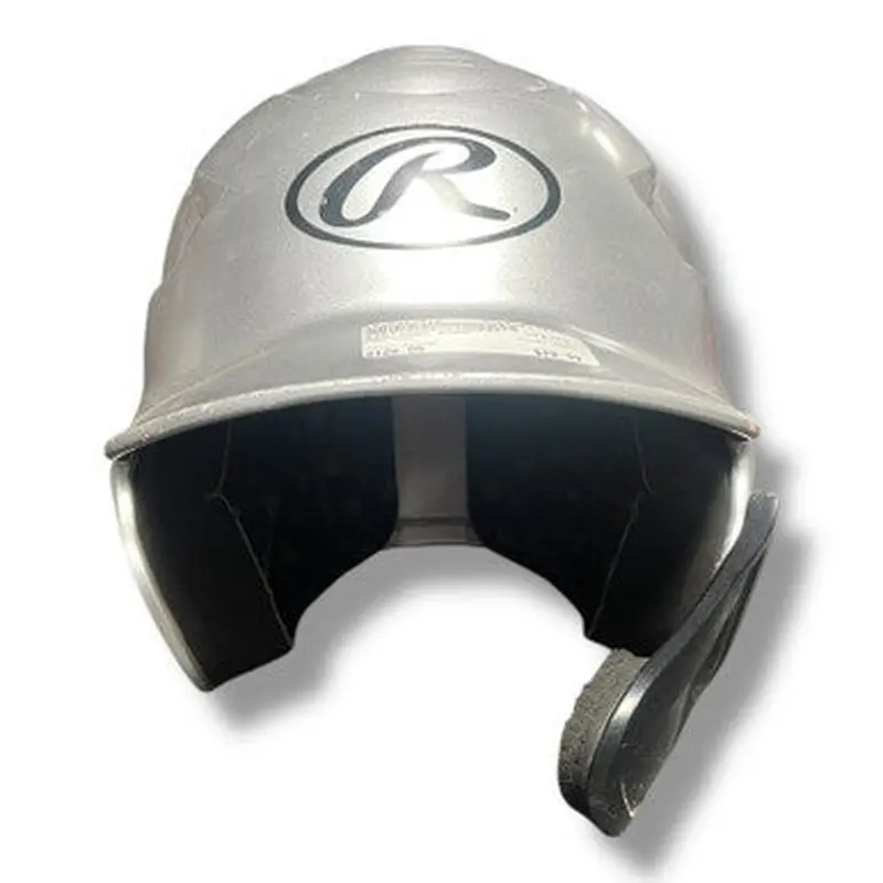 Used Rawlings RCFH Batting Helmet No Mask Silver One Size 11375-S000362612