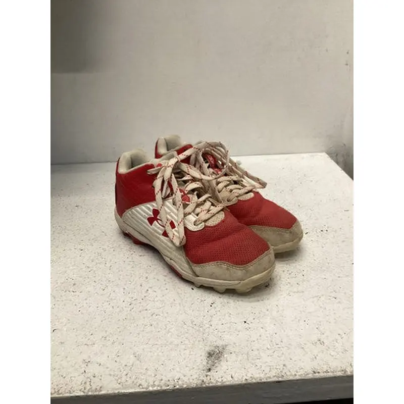 Used Under Armour BB/SB Cleats Red And White Junior 03 11443-S000192892