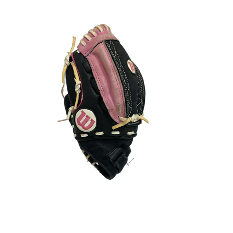 Used Wilson A440 BB/SB Glove T-ball Black And Pink 10" 11692-S000140446