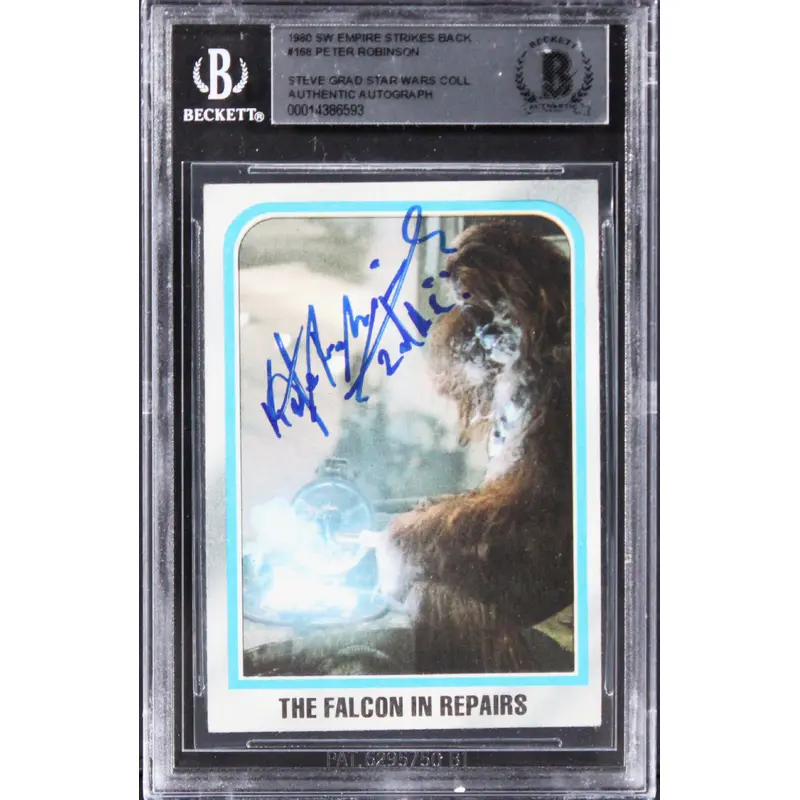 Peter Robinson Star Wars Signed 1980 SW Empire Strikes Back #168 Card BAS Slab
