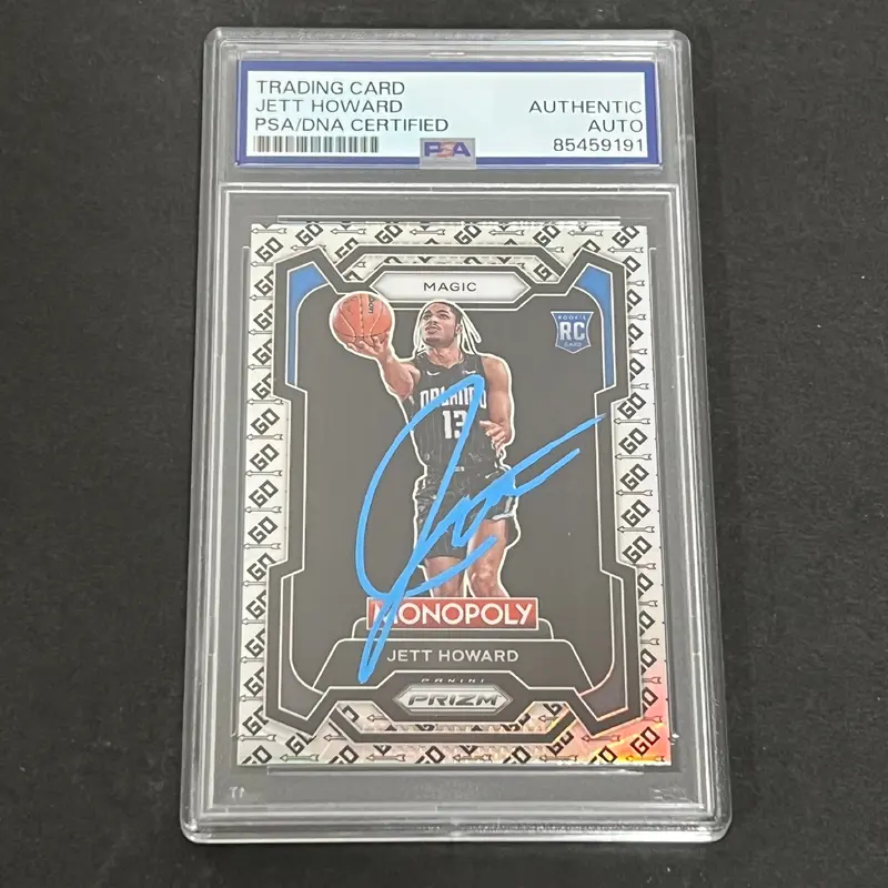 2023-24 Panini Prizm #65 Jett Howard Signed Card AUTO PSA/DNA Slabbed RC Magic