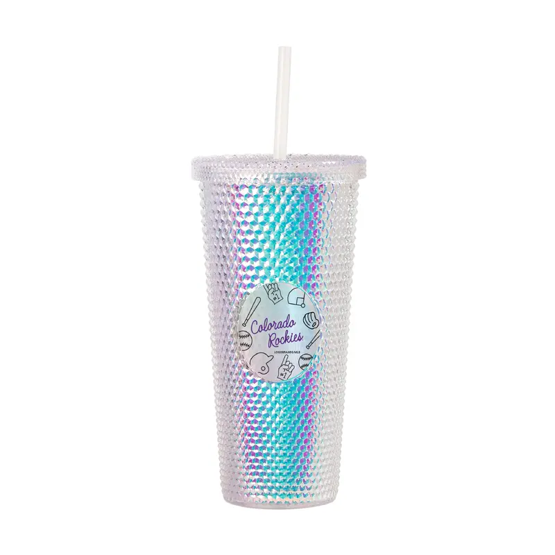 Colorado Rockies 24oz Playmaker Iridescent Stud Tumbler