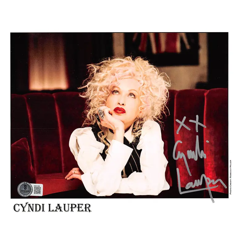 Cyndi Lauper Singer Authentic Signed 8x10 Photo Autographed BAS #BM01869