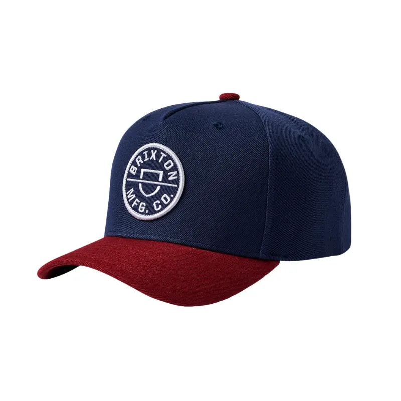 Crest C MP Snapback Cap - Washed Navy/Red
