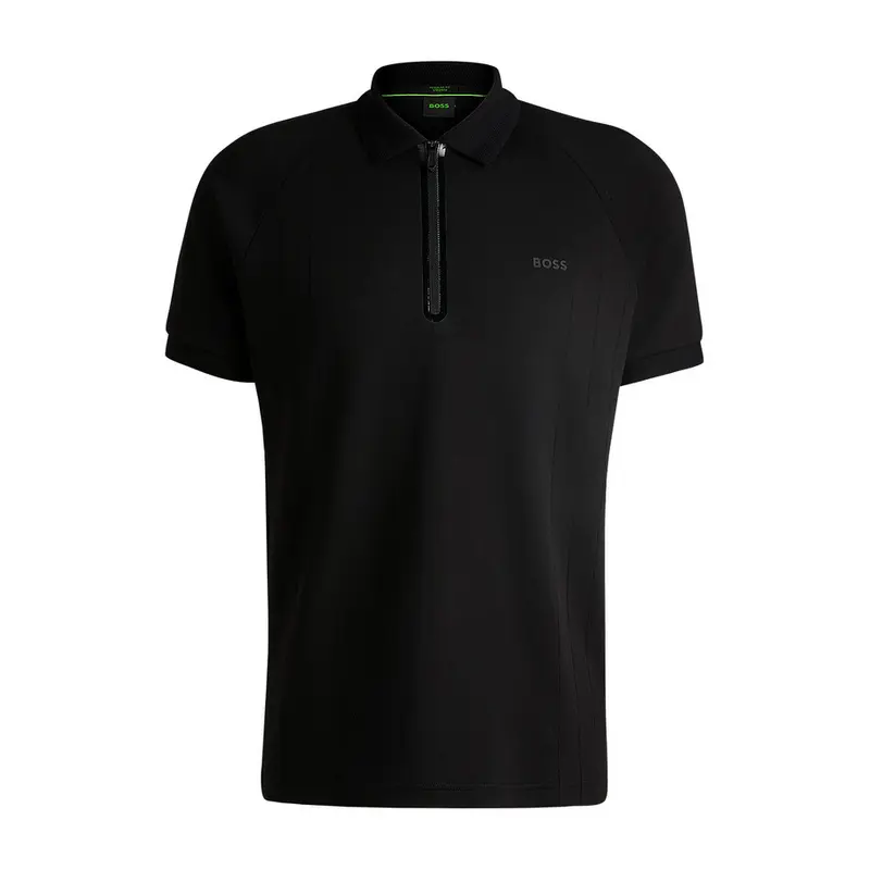 HUGO BOSS MENS POLO BLACK PHILIX  DROPNEEDLE 50532954001