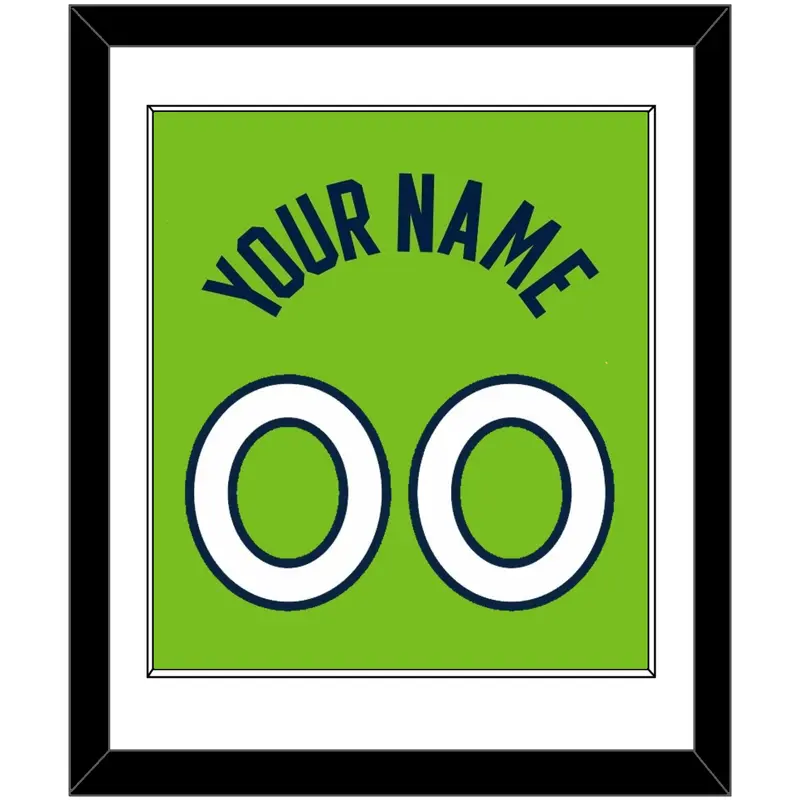 Minnesota Name & Number - Neon Green Statement (2017-2022) - Single Mat 1