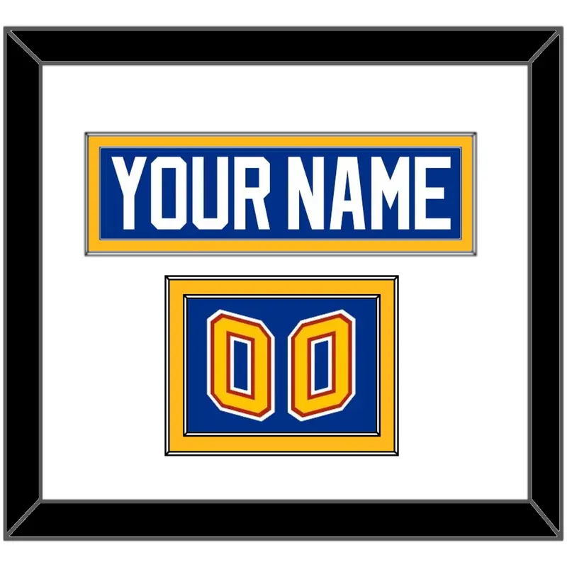 St. Louis Nameplate & Number (Shoulder) - Road Blue (1995-1998) - Double Mat 1