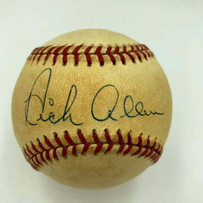 Dick Allen Signed Vintage Official National League Feeney Baseball JSA COA