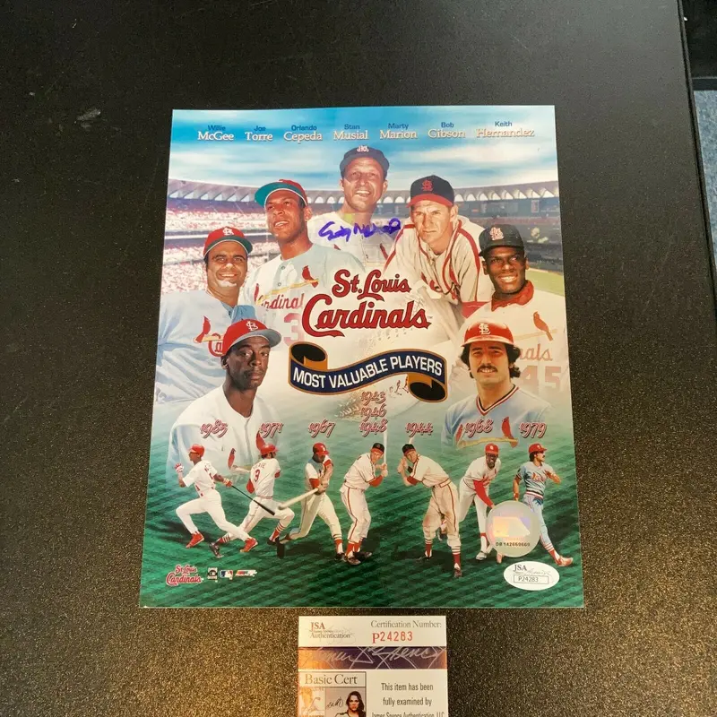 Stan Musial Signed Autographed St. Louis Cardinals MVP Players 8X10 Photo JSA
