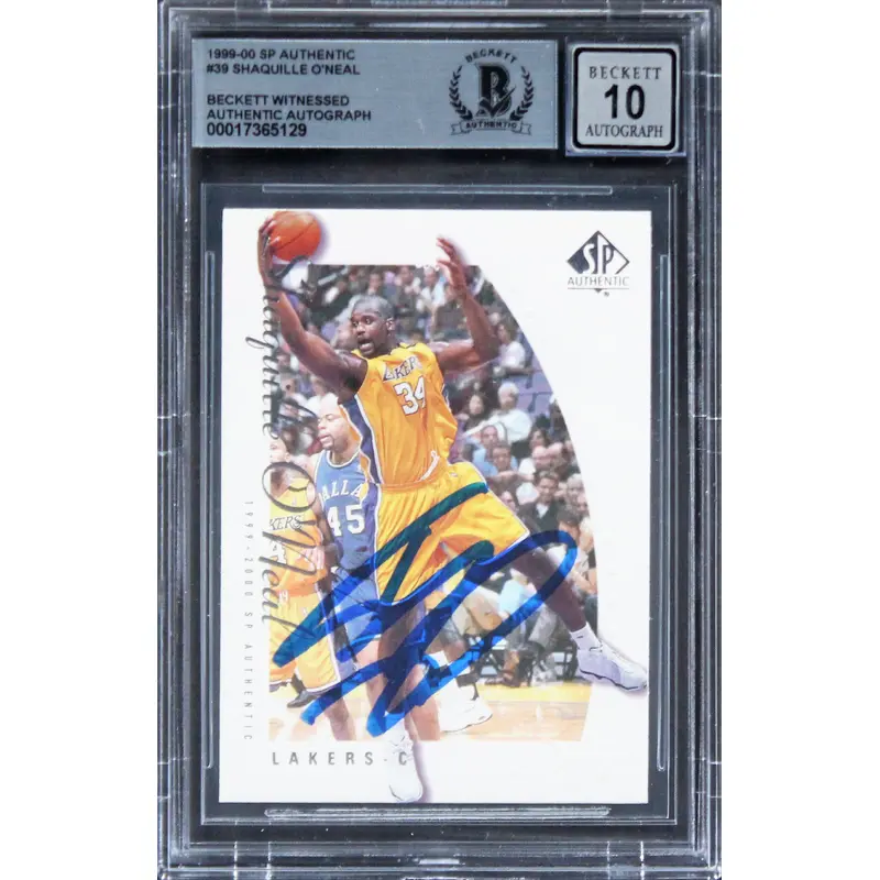 Lakers Shaquille O'Neal Signed 1999 SP Auth #39 Card Auto Graded GM 10! BAS Slab