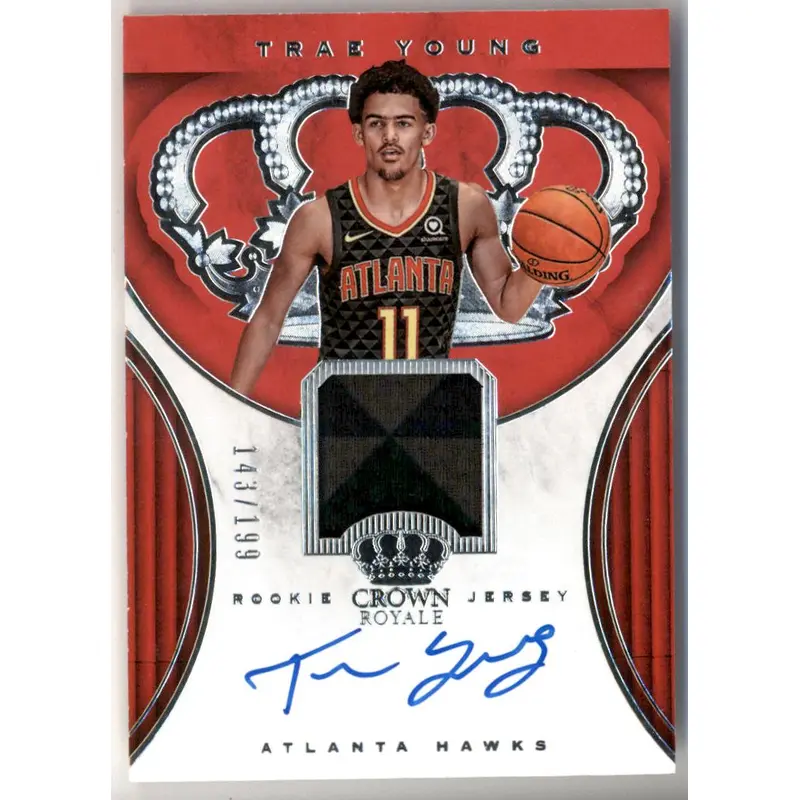 Trae Young 2018 Panini Crown Royale Auto RC #143/199