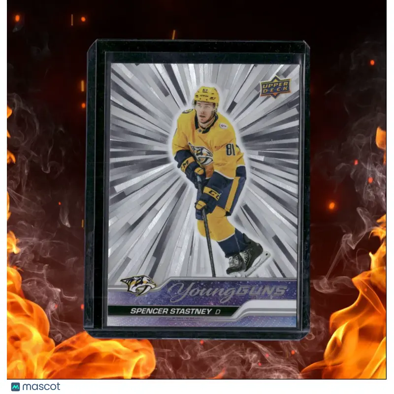 2023-24 Upper Deck Spencer Stastney Outburst Silver Young Guns Rookie #238