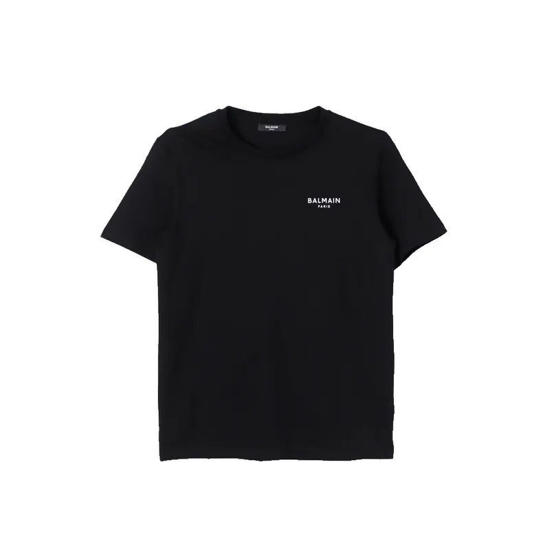 BALMAIN T SHIRT WOMEN SS LOGO TEE W/SEAM IN MIDDLE BT8Q81 930BC