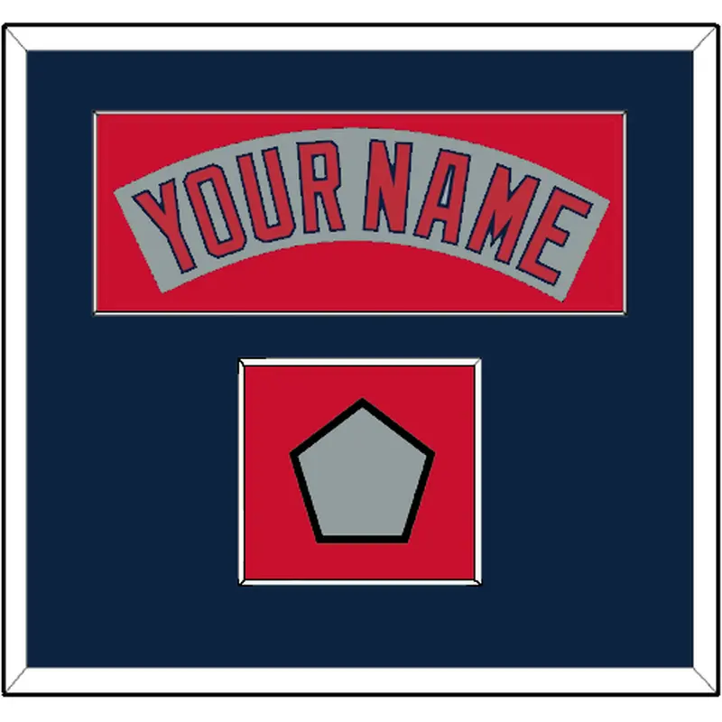 Boston Nameplate & World Series Champions Patch - Road Gray (1992-2008)- Single Mat 4